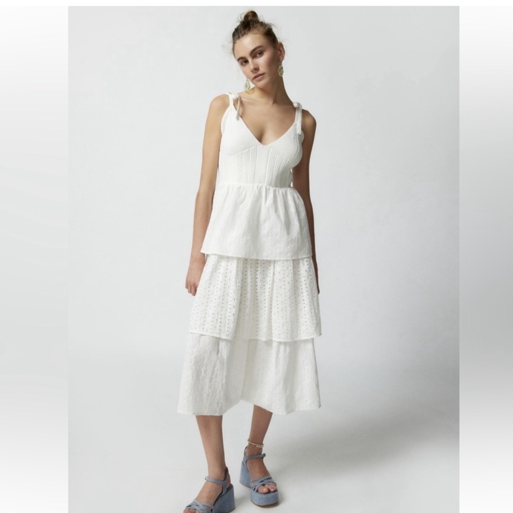 White Eyelet Maxi Dress